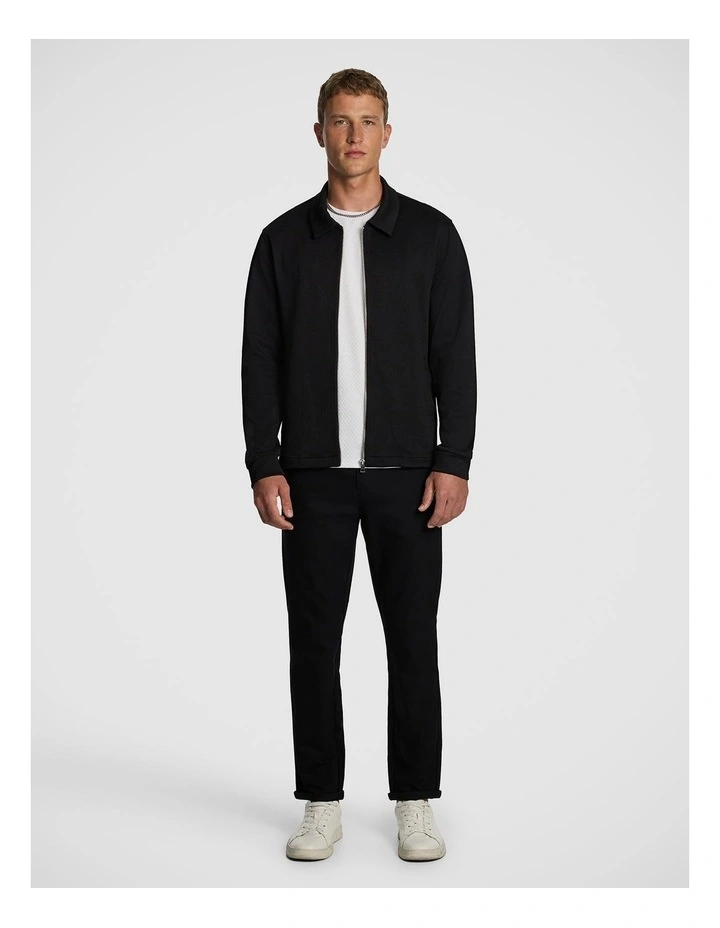 Knox Textured Jacket in Black image 2