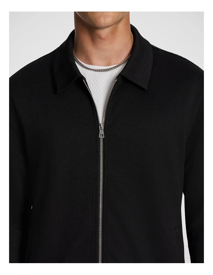 Knox Textured Jacket in Black image 5