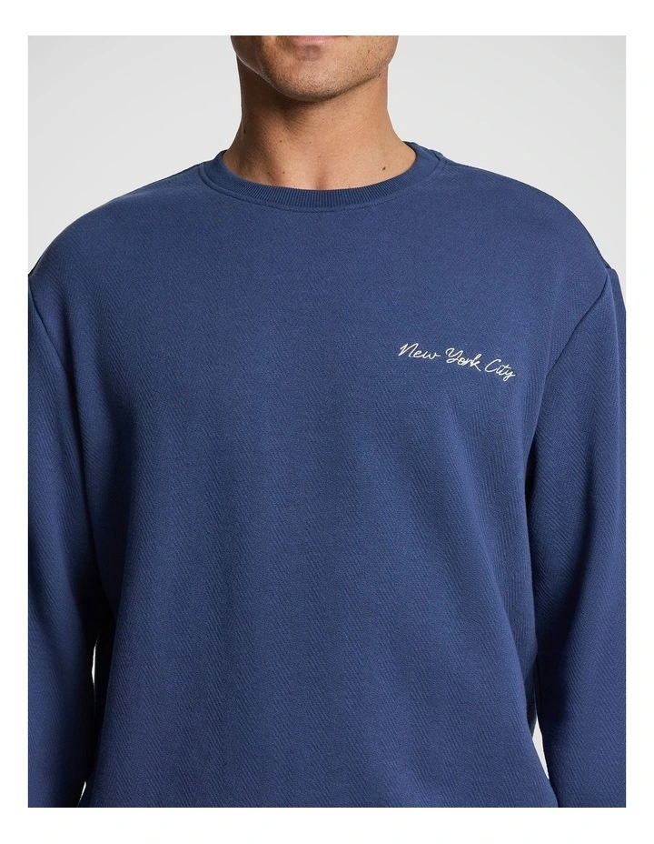 Avalon Long Sleeve Polo in Blue image 3