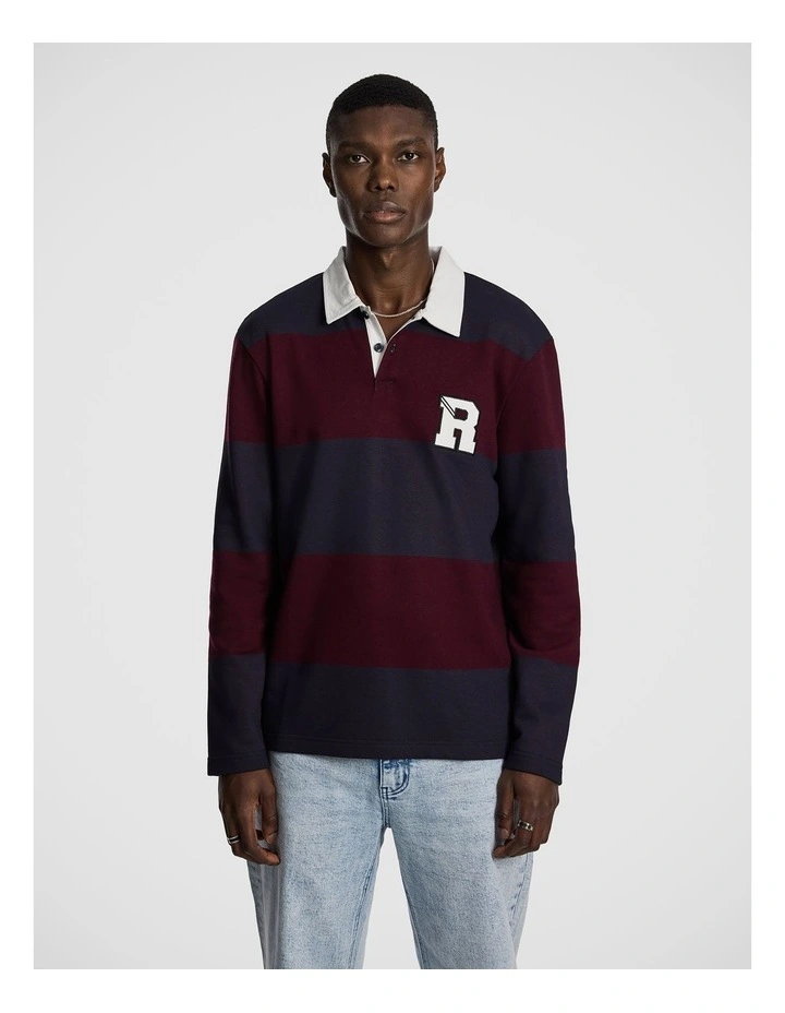 Gunner Long Sleeve Polo Shirt in Multi image 1