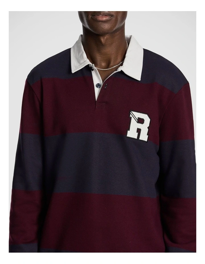 Gunner Long Sleeve Polo Shirt in Multi image 3