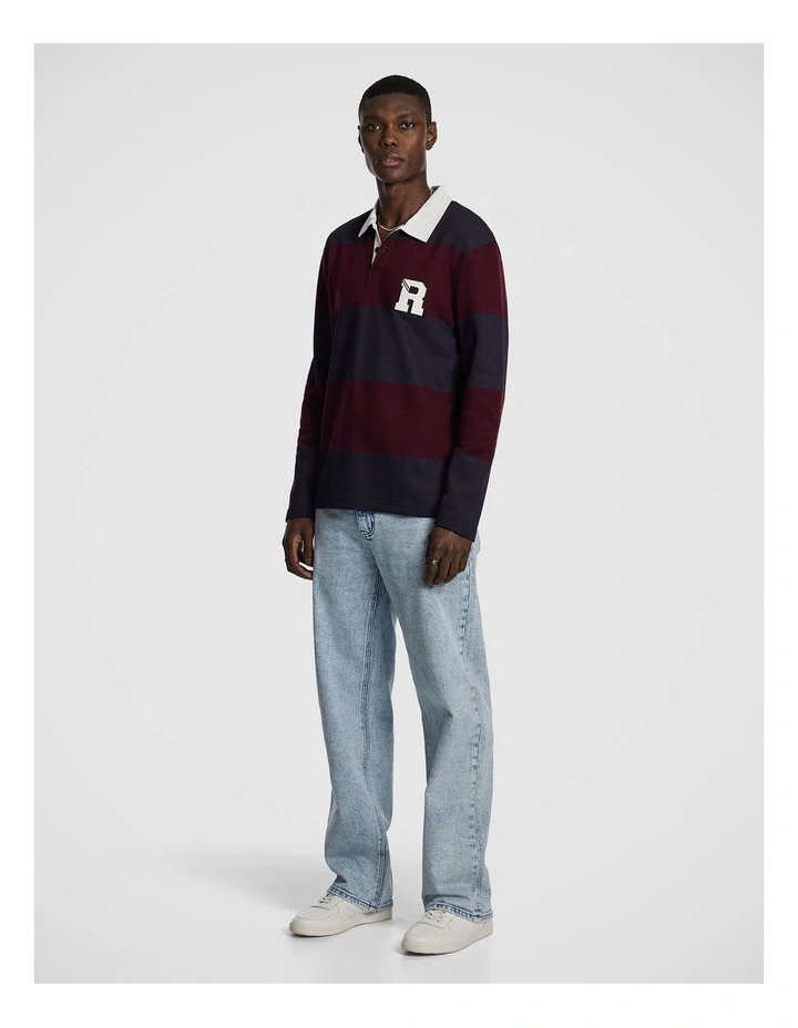 Gunner Long Sleeve Polo Shirt in Multi image 4