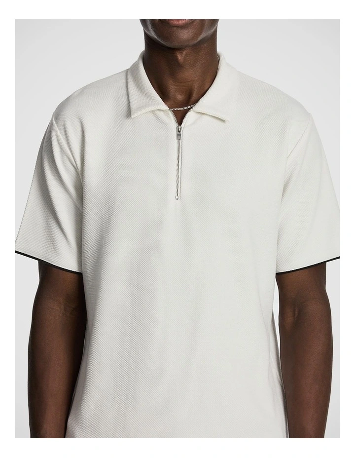 Oasis Polo Shirt in White image 3