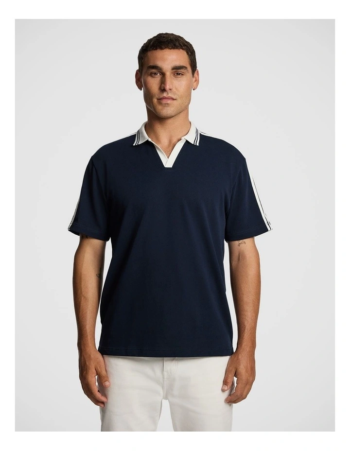 Wilkinson Jersey Polo Shirt in Navy image 1