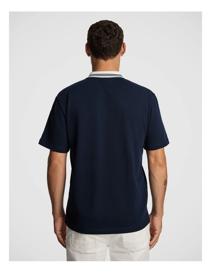 Wilkinson Jersey Polo Shirt in Navy image 2