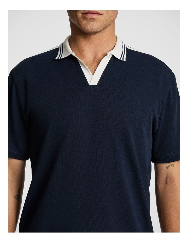 Wilkinson Jersey Polo Shirt in Navy image 3