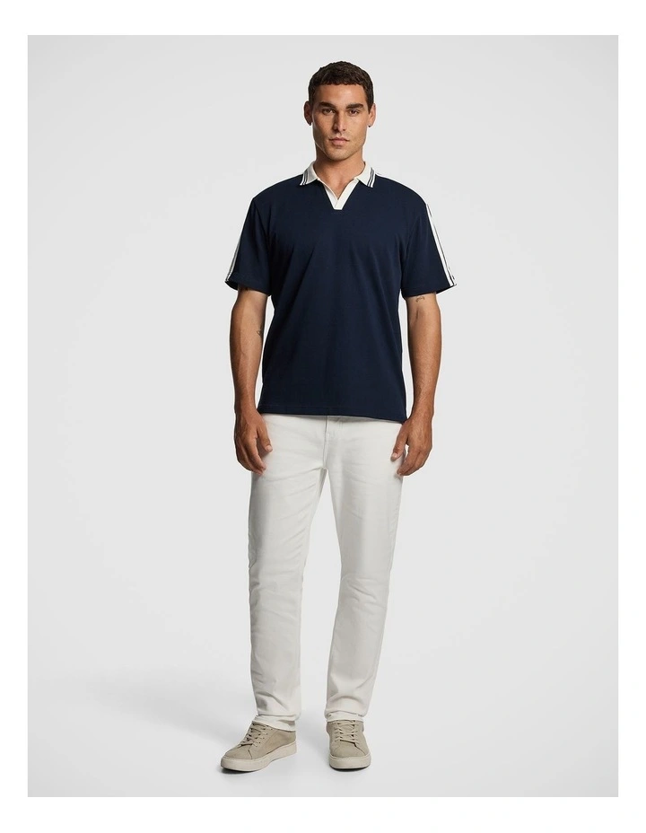 Wilkinson Jersey Polo Shirt in Navy image 5