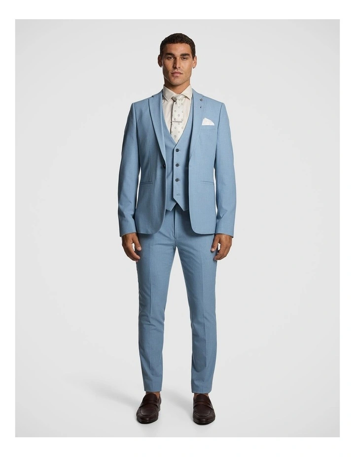Ignacio Skinny Suit Jacket in Light Blue image 2