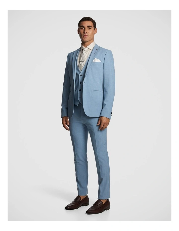 Ignacio Skinny Suit Jacket in Light Blue image 4