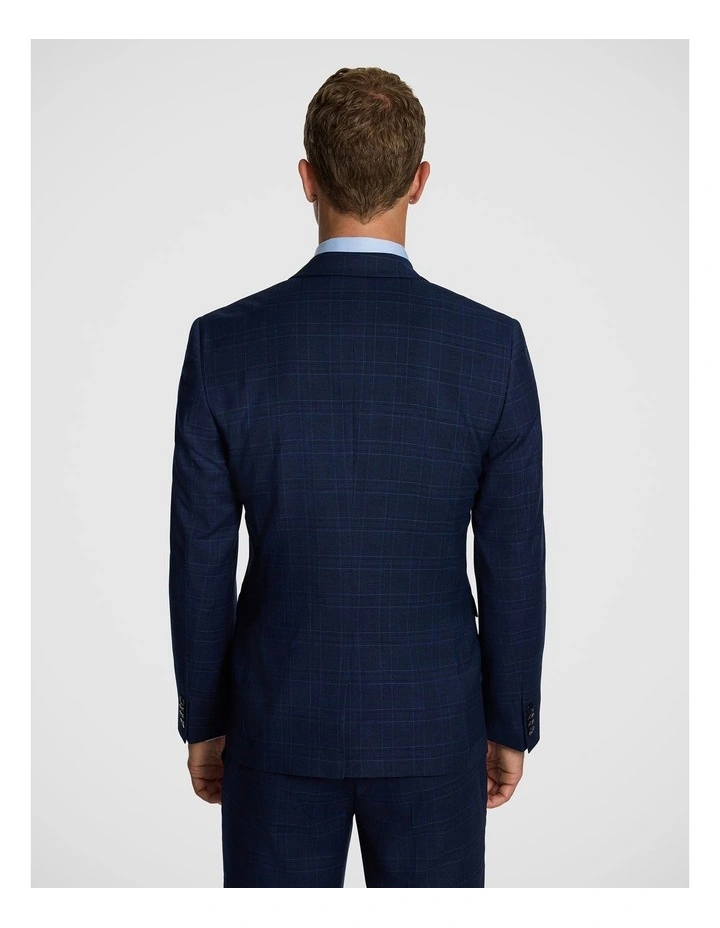 Bernardo Check Slim Suit Jacket in Navy image 2