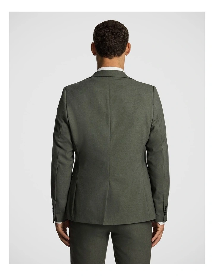 Zane Slim Fit Stretch Suit Jacket in Moss image 3