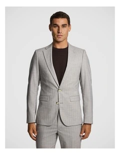 Easton Slim Fit Pinstripe Suit Jacket in Grey