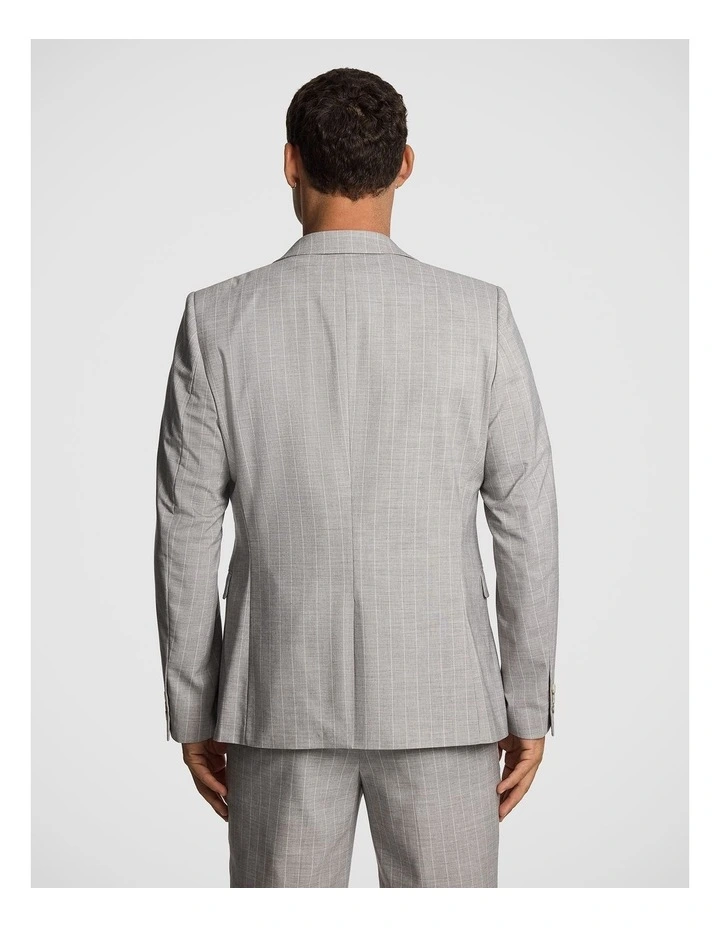 Easton Slim Fit Pinstripe Suit Jacket in Grey image 3