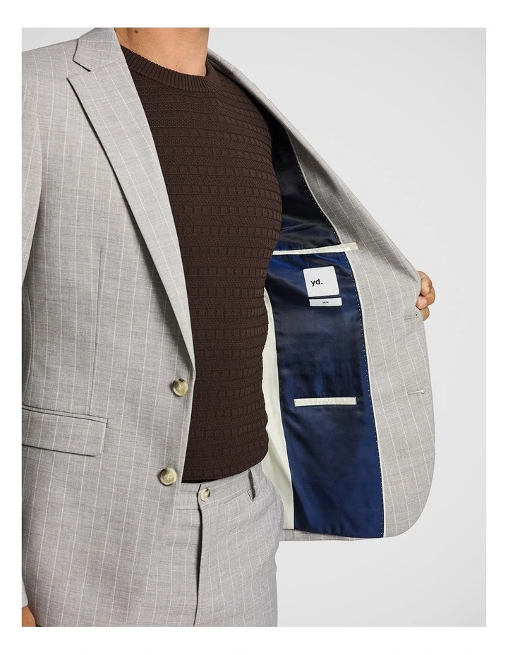 Easton Slim Fit Pinstripe Suit Jacket in Grey image 6