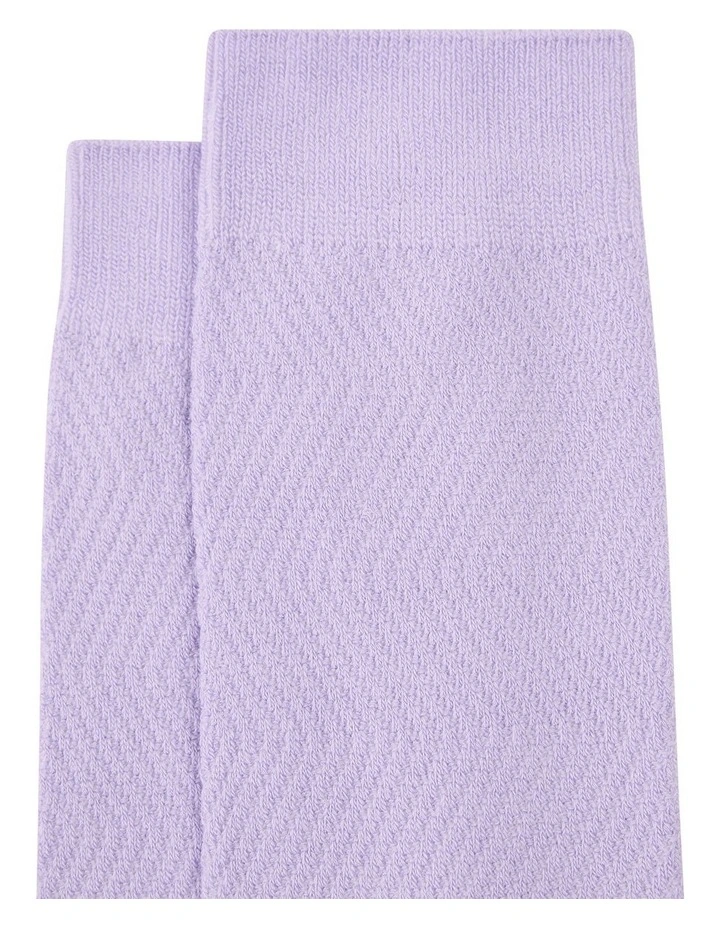 Textured Bamboo Sock in Lilac image 2