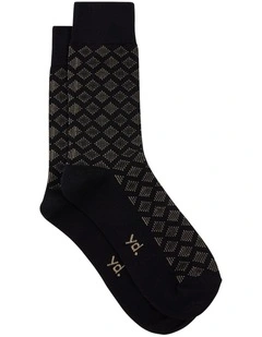Diamond Sock in Black