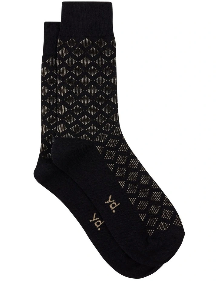 Diamond Sock in Black image 1