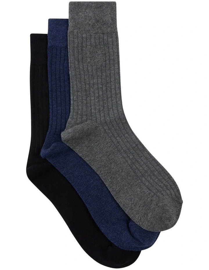 3 PACK EMBROIDERED SOCK image 1