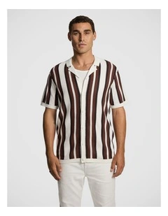 Tahiti Knitted Shirt in Chocolate