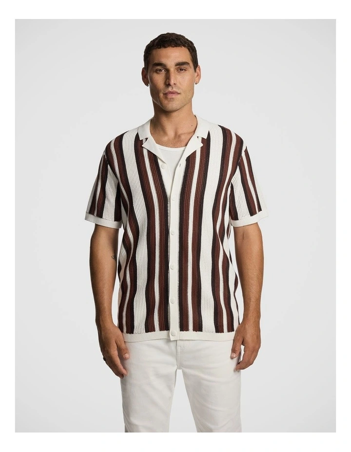 Tahiti Knitted Shirt in Chocolate image 1