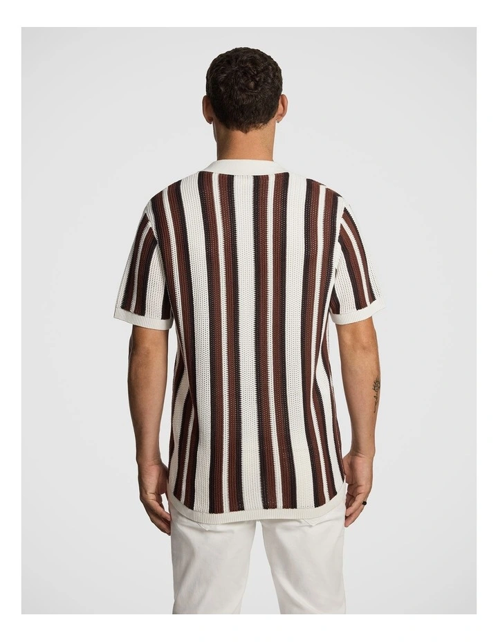 Tahiti Knitted Shirt in Chocolate image 2