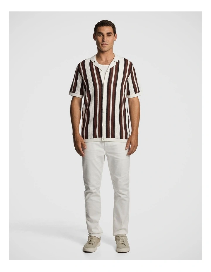 Tahiti Knitted Shirt in Chocolate image 5