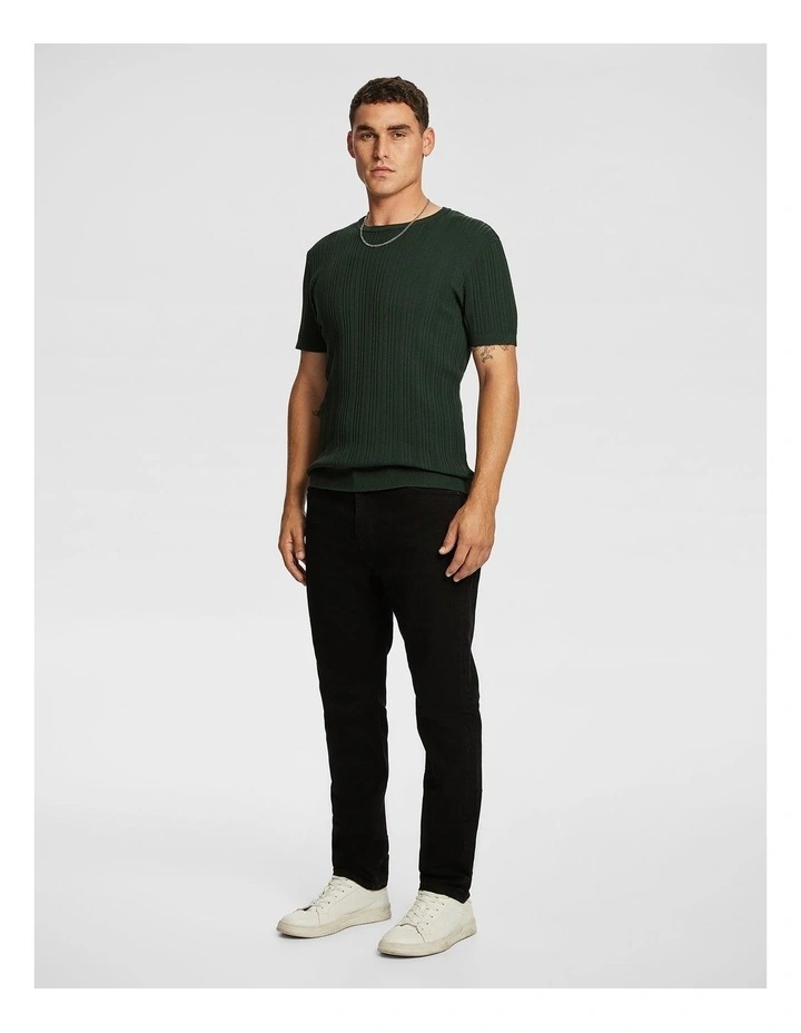 Alistar Knitted Tee in Forest image 4