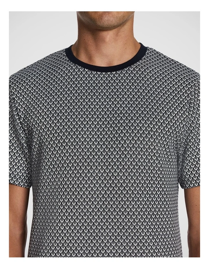 George Jacquard Tee in Navy image 3