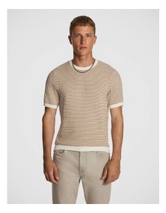 Phillip Knitted Tee in Natural