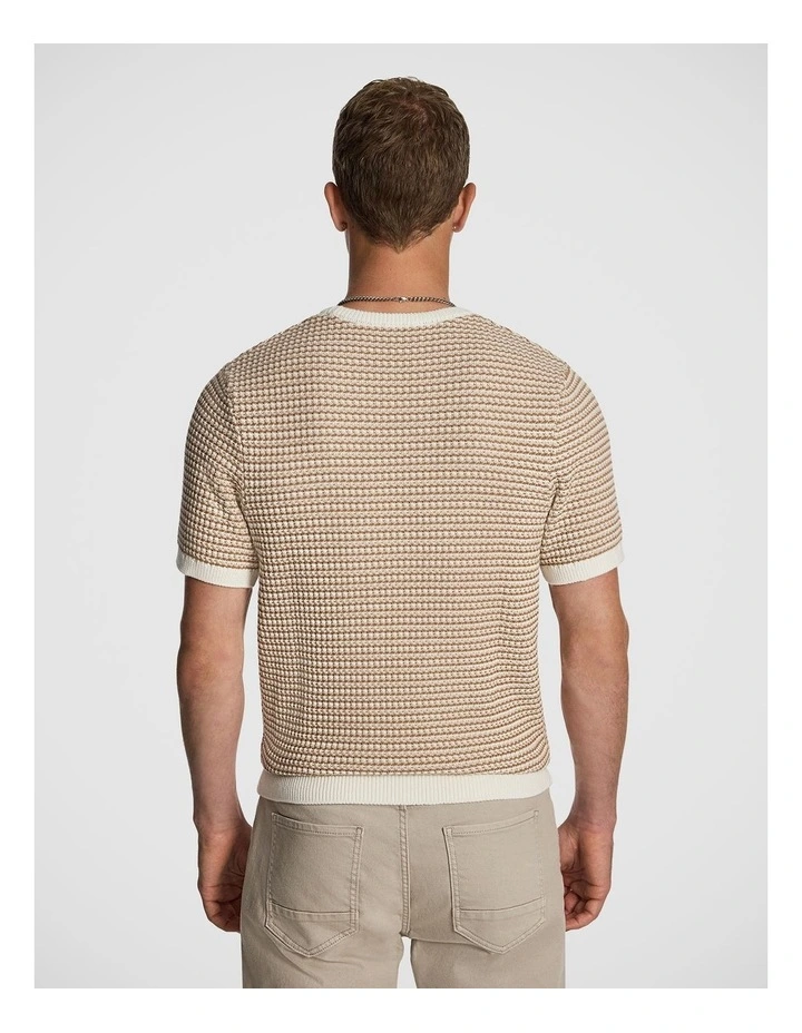 Phillip Knitted Tee in Natural image 2