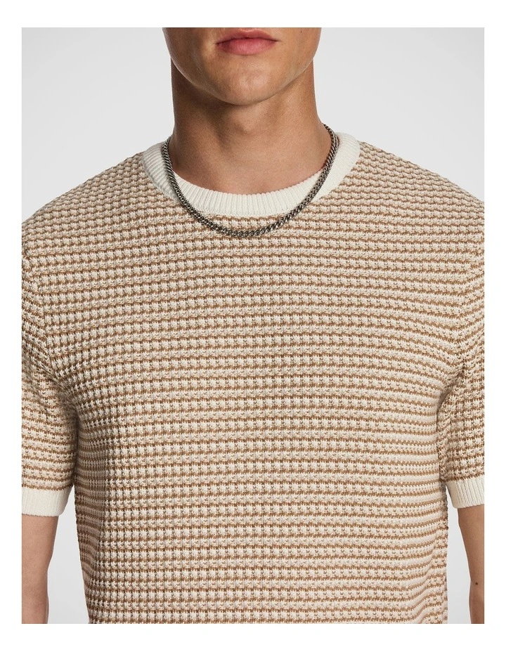 Phillip Knitted Tee in Natural image 3