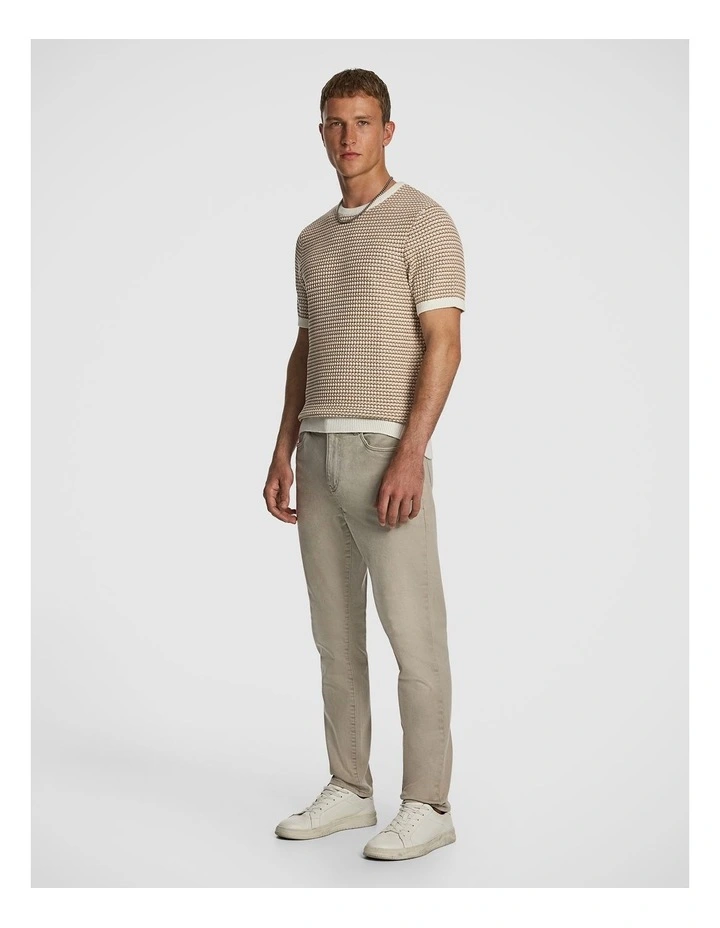 Phillip Knitted Tee in Natural image 4