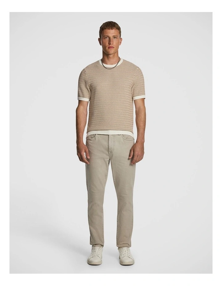 Phillip Knitted Tee in Natural image 5