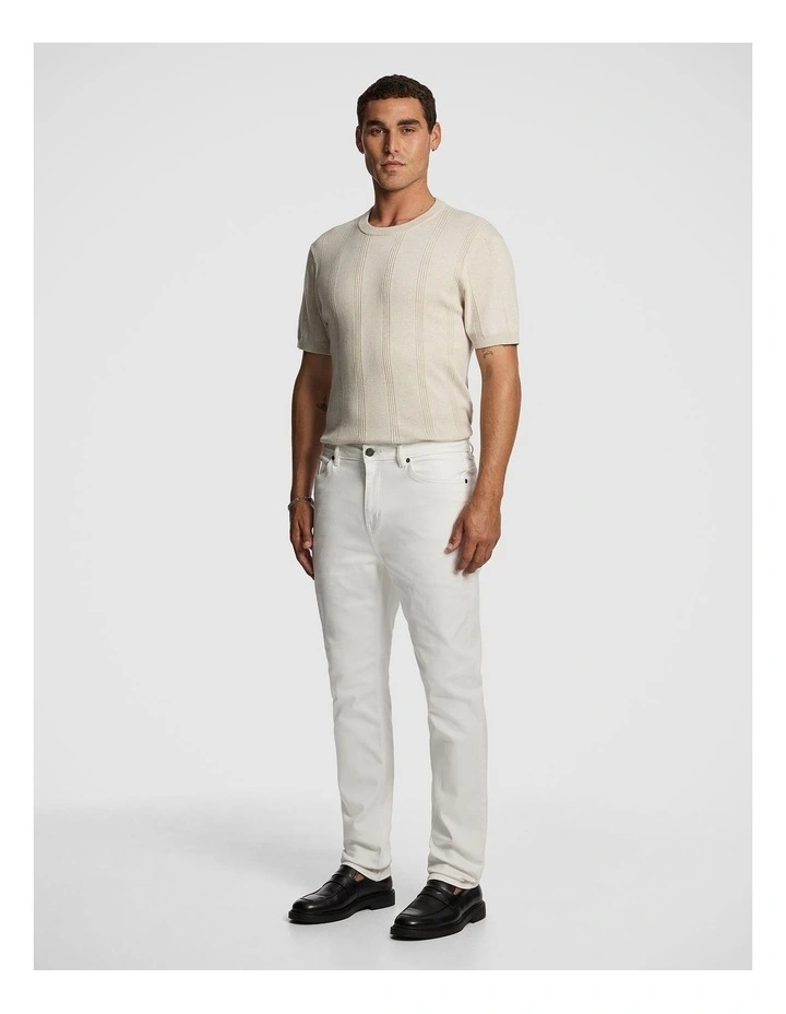 Tony Knitted Tee in Natural image 4