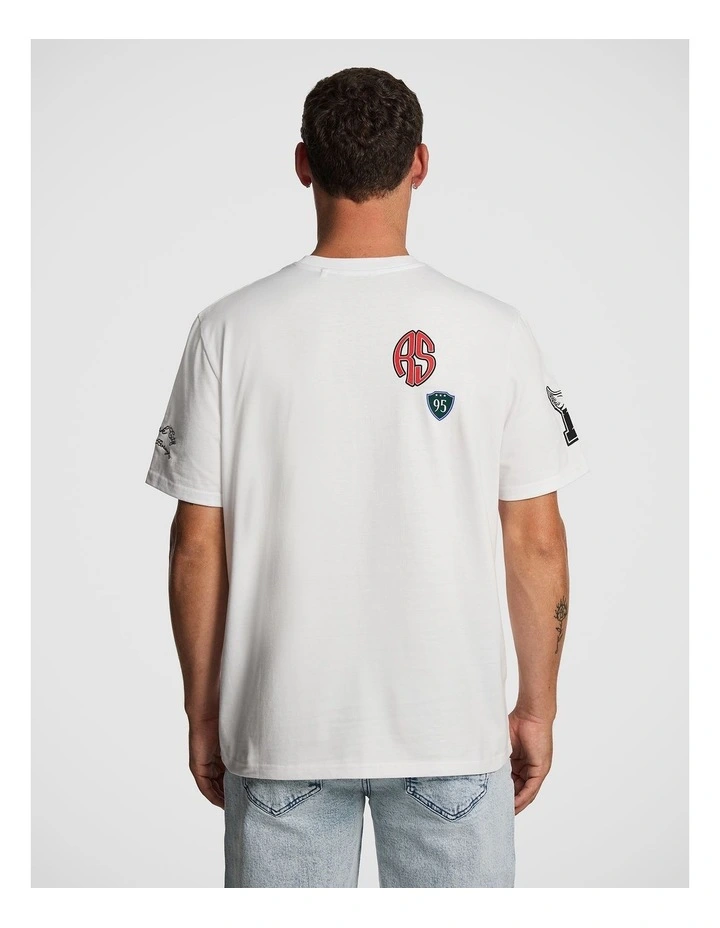 Kian Relaxed Tee in White image 2