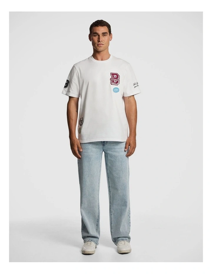 Kian Relaxed Tee in White image 5