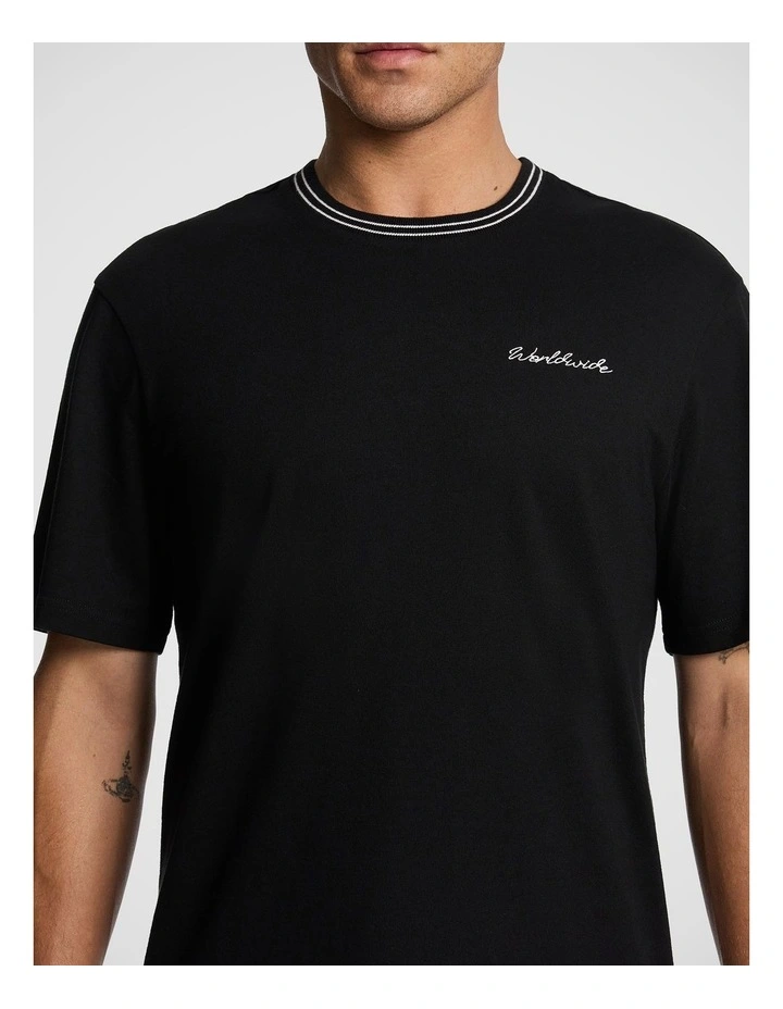 Elio Relaxed Tee in Black image 3