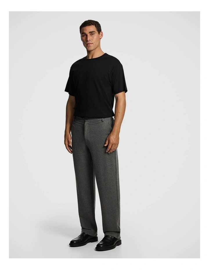 Zion Relaxed Mercerised Cotton Tee in Black image 4