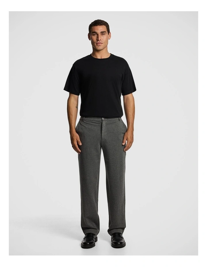 Zion Relaxed Mercerised Cotton Tee in Black image 5