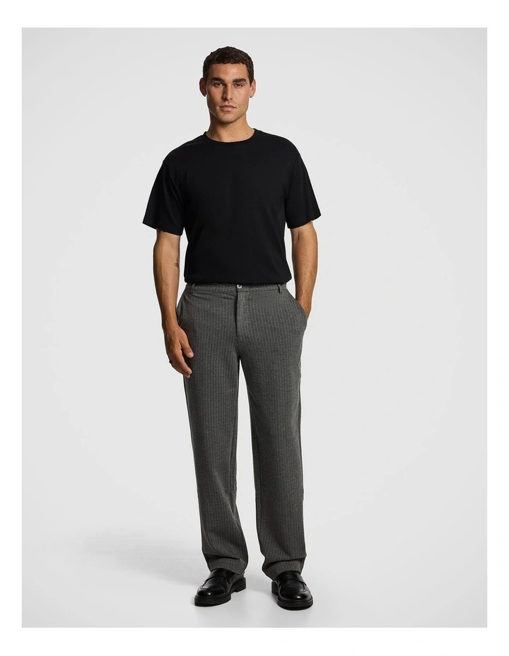 Zion Relaxed Mercerised Cotton Tee in Black image 6