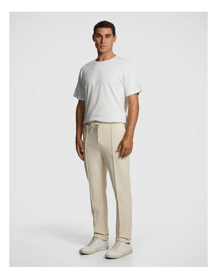 Zion Relaxed Mercerised Cotton Tee in White image 4