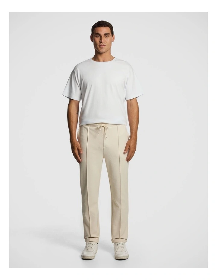 Zion Relaxed Mercerised Cotton Tee in White image 5