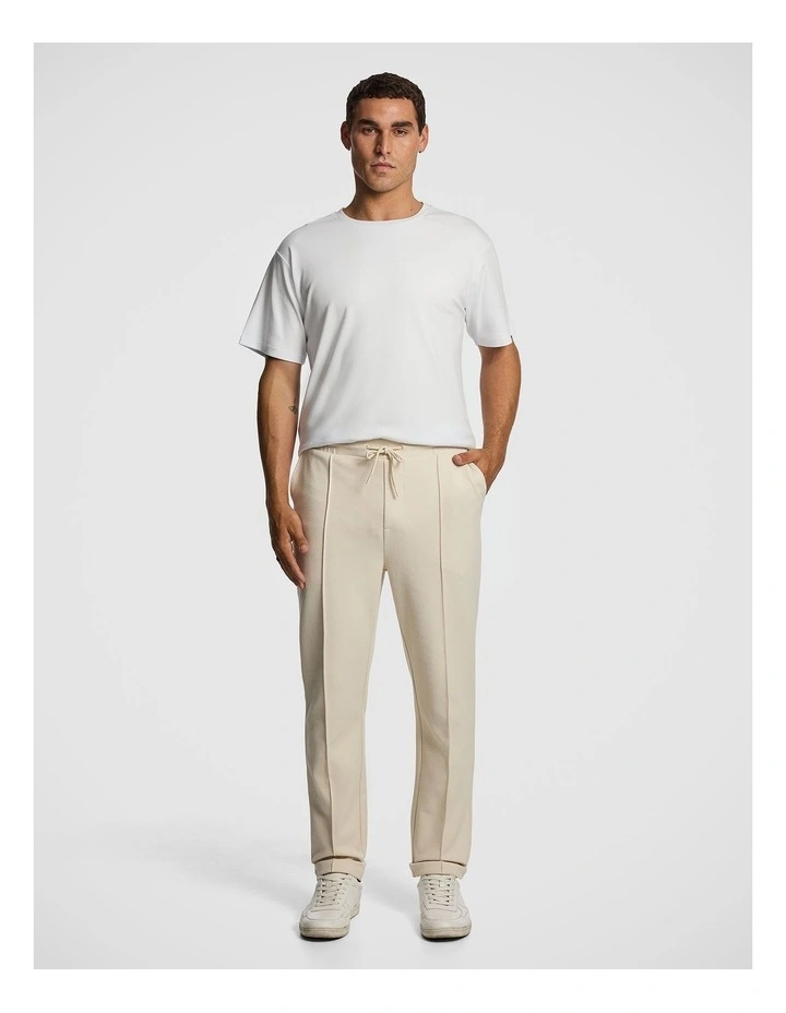 Zion Relaxed Mercerised Cotton Tee in White image 6