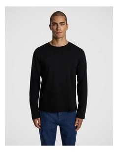 Zander Long Sleeve Tee in Black
