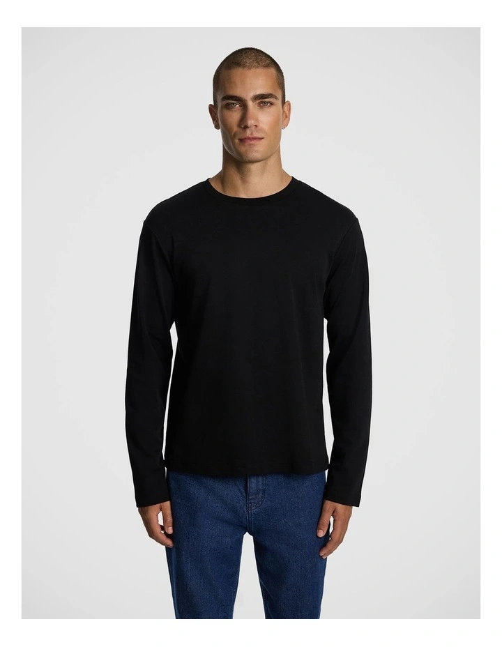Zander Long Sleeve Tee in Black image 1