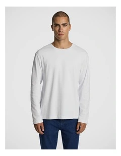 Zander Long Sleeve Tee in White