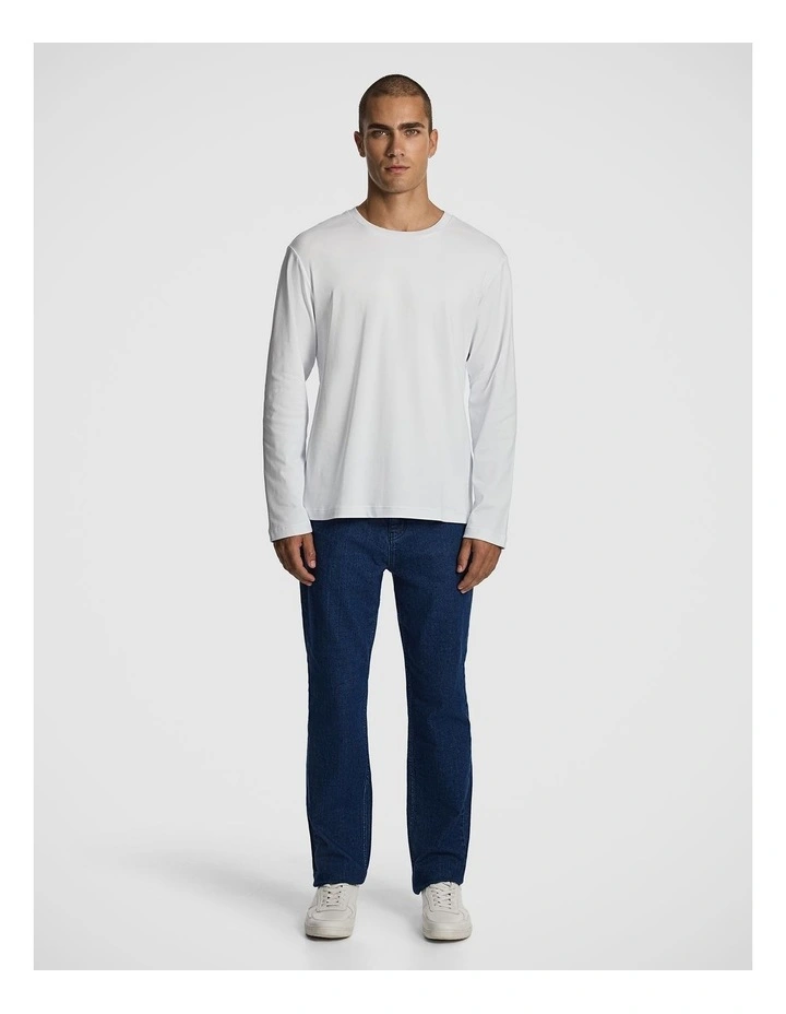 Zander Long Sleeve Tee in White image 6