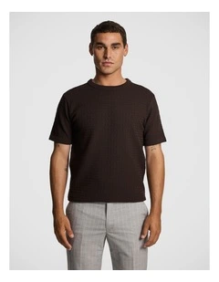Amari Knitted Tee in Chocolate