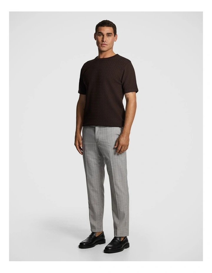 Amari Knitted Tee in Chocolate image 4