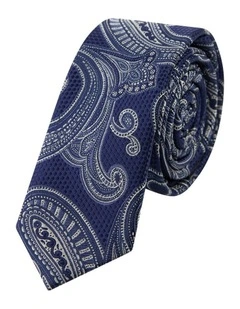 Lazio Paisley 5 Cm Tie in Navy